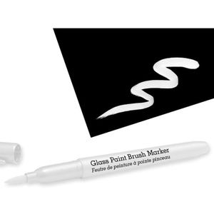 Glass Paint Brush Marker Permanent 15mm, White